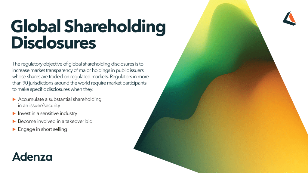 global shareholding disclosure_adenza